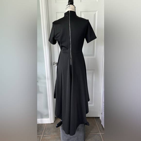 SimpleFun Womens Ruffle High Low Asymmetrical Short Sleeve Bodycon Size Small - Picture 2 of 7